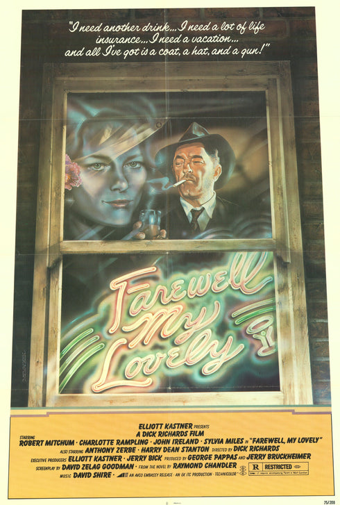 farewell my lovely 1975 one sheet poster folded